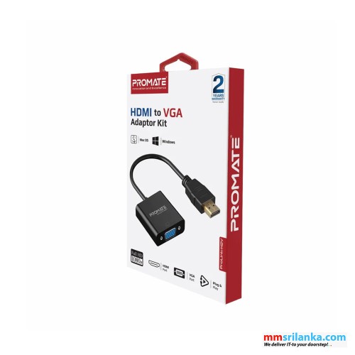 Promate HDMI (Male) to VGA (Female) Display Adaptor											