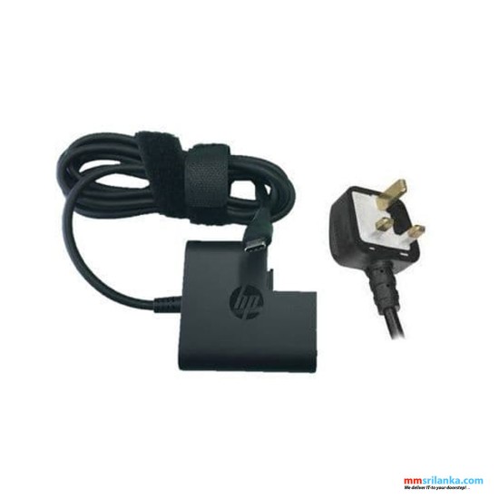 Hp laptop charger type c 65w with power cable