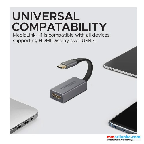 Promate High Definition USB-C to HDMI Adapter 												