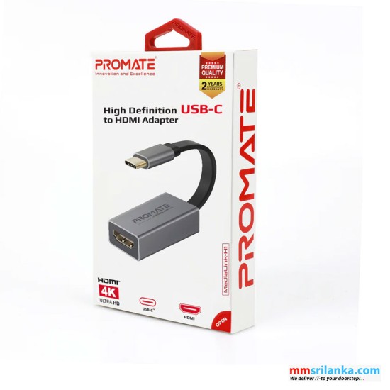 Promate High Definition USB-C to HDMI Adapter 												