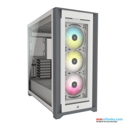 CORSAIR ICUE 5000X RGB TEMPERED GLASS MID-TOWER ATX CASE – WHITE