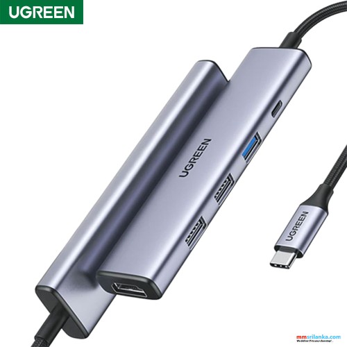 UGREEN USB-C To Hdmi+1xUSB 2.0 A+2XUSB2.0 A+PD Power Converter