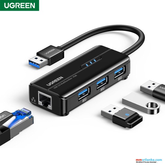 Ugreen Usb 3.0 Hub with Gigabit Ethernet Adapter