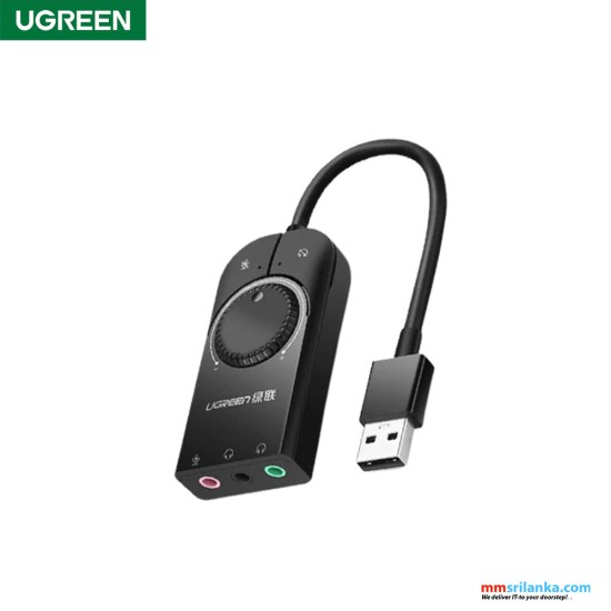 UGREEN USB External Stereo Sound Adapter 15cm-Black