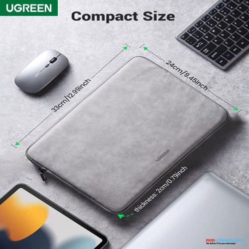 UGREEN Sleeve Case Storage Bag 13 Inches-(Gray)