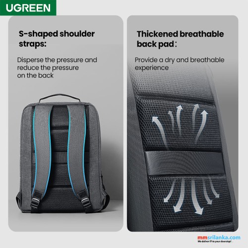 UGREEN Laptop Backpack B02 Dark Grey (Up to 15.6'')