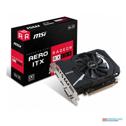 MSI RADEON RX 550 AERO ITX 4G OC GRAPHICS CARD