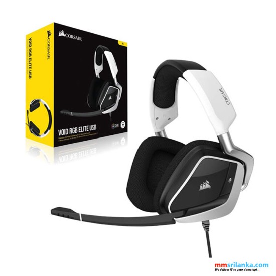 CORSAIR VOID RGB ELITE USB PREMIUM 7.1 GAMING HEADSET WHITE 