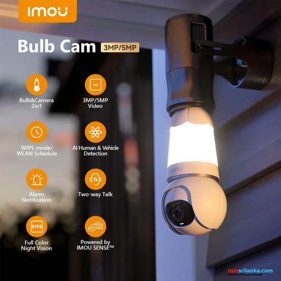 IMOU 3MP Indoor Bulb with  WIFI Camera (2Y)