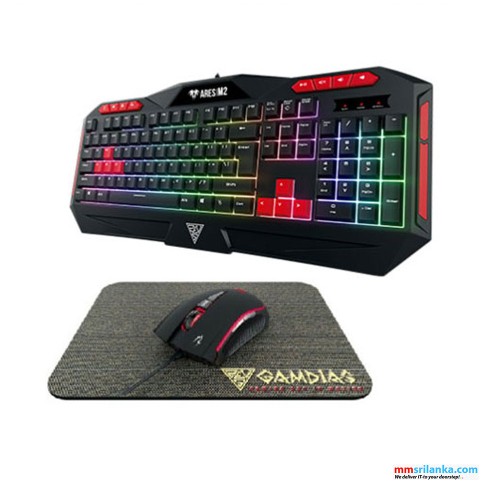 GAMDIAS ARES M2 3-IN-1 GAMING COMBO (KBD+MOU+MAT) ARES M2