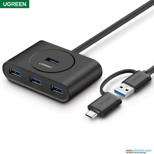 UGREEN 2 INN1 USB-C+USB 3.0 4 PORTS HUB (6M)