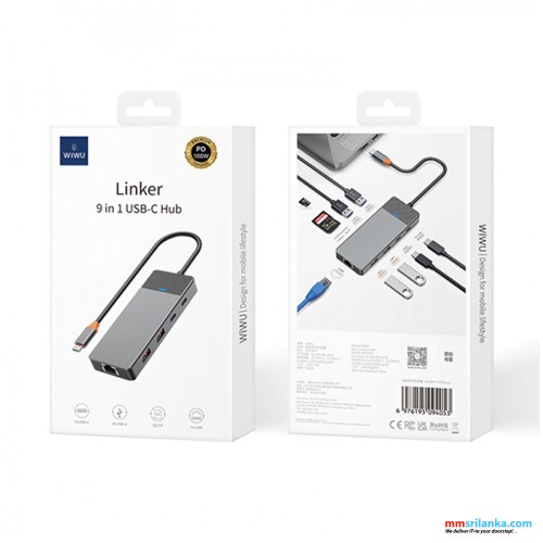 WIWU A923RPT LINKER 9 IN 1 USB-C HUB (6M)