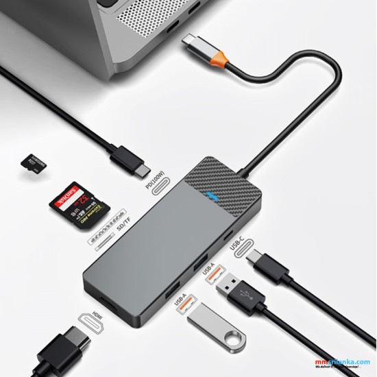 WIWU A721HD LINKER 7 IN 1 USB-C HUB GREY-(6M)