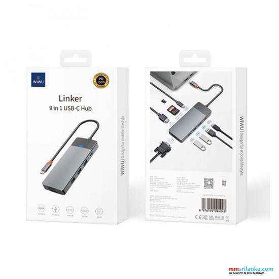 WIWU A921HV LINKER 9 IN 1 USB-C HUB (6M)