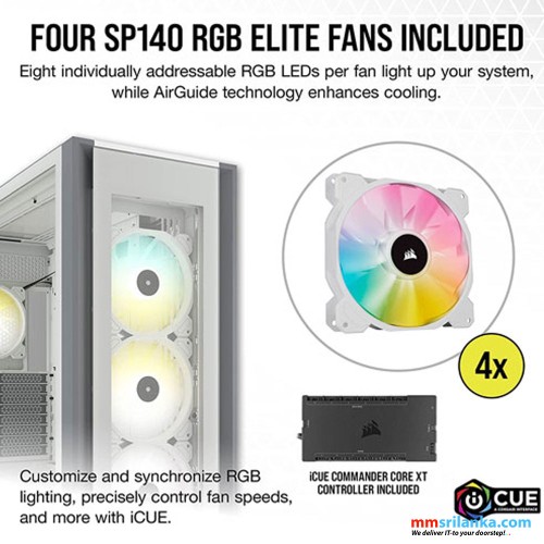 CORSAIR ICUE 7000X RGB TEMPERED GLASS FULL-TOWER ATX CASE – WHITE