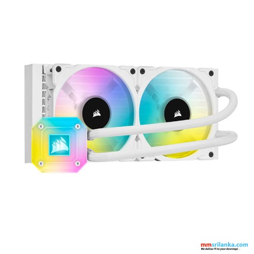 CORSAIR ICUE H100I ELITE CAPELLIX XT LIQUID CPU COOLER WHITE 