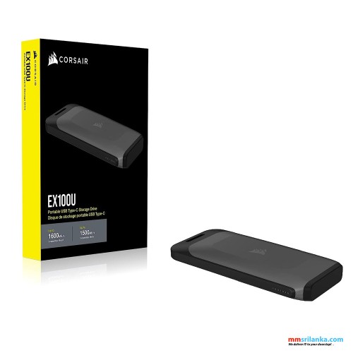 CORSAIR EX100U 1TB PORTABLE SOLID STATE TYPE-C STORAGE DRIVE 