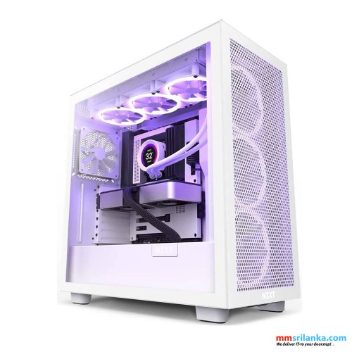 NZXT H7 FLOW RGB WHITE ATX MID TOWER CASE 