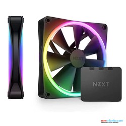 NZXT F140 RGB DUO BLACK TWIN PACK WITH CONTROLLER 