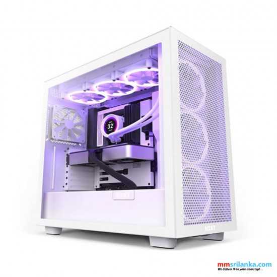 NZXT H7 FLOW WHITE ATX MID TOWER CASE