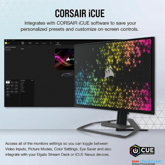Corsair XENEON 32-Inch IPS UHD 3840 x 2160 144Hz HDR600 Gaming Monitor 