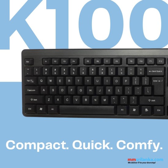 HP K100 WIRED KEYBOARD-(1Y)