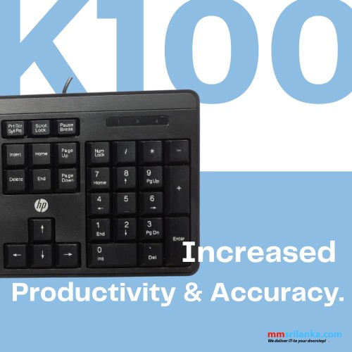 HP K100 WIRED KEYBOARD-(1Y)