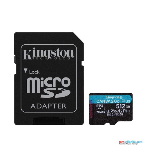 KINGSTON MICROSD 512GB Canvas Go Plus 170Mbps Memory Card With Sd Adapter (2Y)