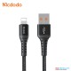 MCDODO USB TO LIGHTNING 3A CHARGING DATA 0.2M SHORT CABLE BLACK-(6M)