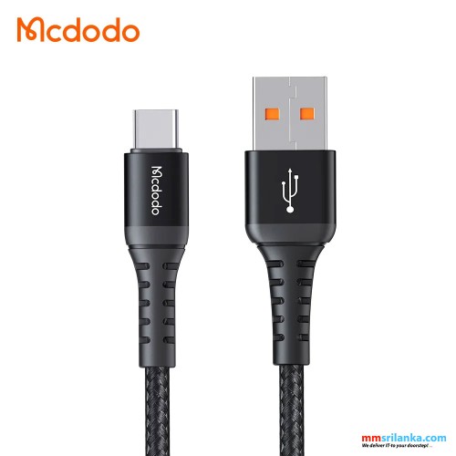 MCDODO USB TO TYPE-C 3A CHARGING DATA CABLE 0.2M BLACK-(6M)