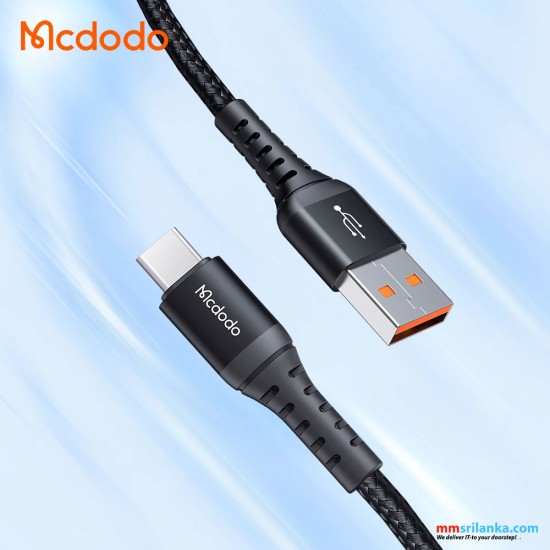 MCDODO USB TO TYPE-C 3A CHARGING DATA CABLE 0.2M BLACK-(6M)