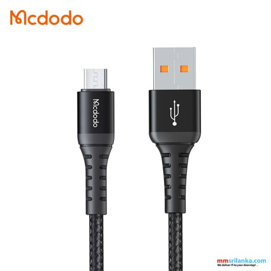 MCDODO USB TO MICO 3A CHARGING DATA CABLE 0.2M BLACK-(6M)