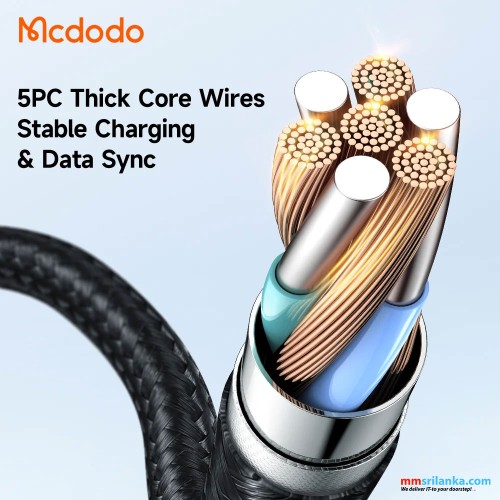 MCDODO TYPE-C TO TYPE-C 65W 1.5M FAST CHARGING CABLE BLACK-(6M)