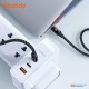 MCDODO BETA SERIES 1.2M USB-C TO TYPE-C+LIGHTING+WIRELESS CHARGER FOR APPLE WATCH 3 IN 1 CHARGING CABLE BLACK-(6M)