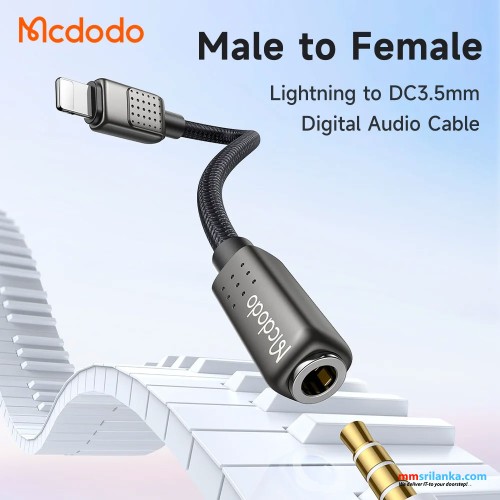 MCDODO LIGHTNING TO 3.5MM AUDIO ADAPTER NYLON-(6M)