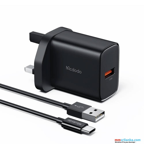 MCDODO 22.5W USB PORT CHARGING ADAPTER WITH USB TO TYPE C CABLE-(6M)