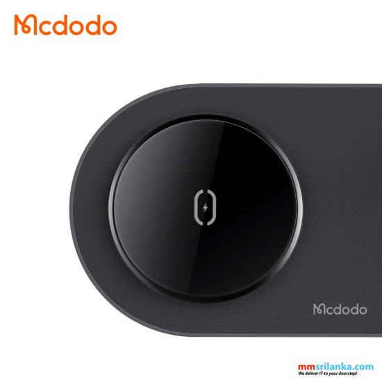 MCDODO 3 IN 1 MAGNETIC WIRELESS CHARGER PRO 15W (MOBILE/TWS/APPLE WATCH) BLACK-(6M)