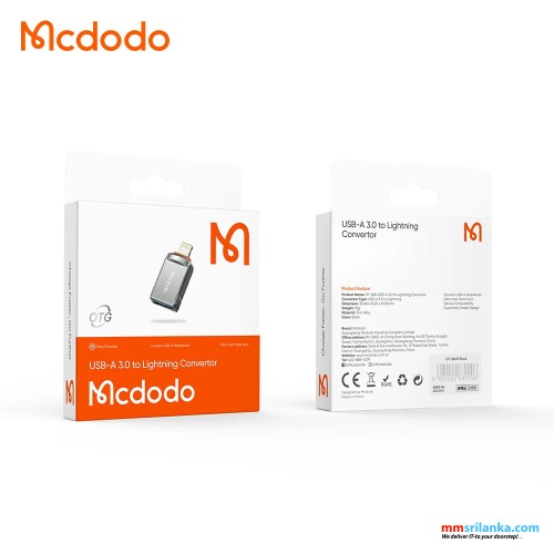 MCDODO LIGHTNING TO USB 3.0 CONVERTOR ADAPTER-(6M)