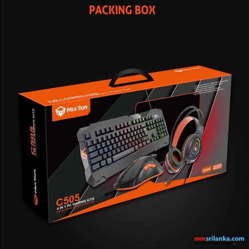 MEETION C505 MOUSE,KEYBOARD AND HEADSET COMBO WITH MOUSE PAD-(6M)