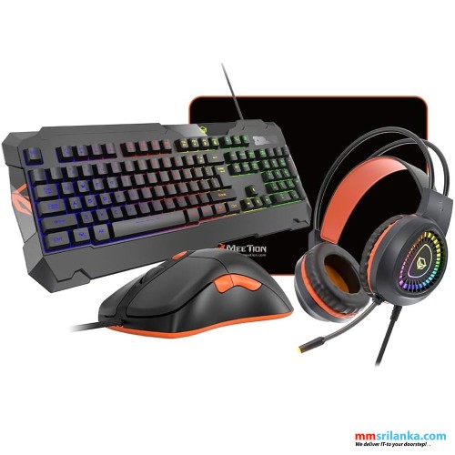 MEETION C505 MOUSE,KEYBOARD AND HEADSET COMBO WITH MOUSE PAD-(6M)