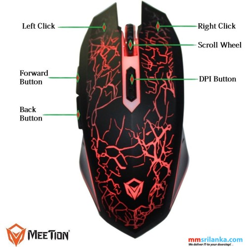 MEETION M930 WIRED GAMING MOUSE-(6M)