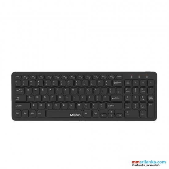 MEETION WK410 ULTRA THIN CHOCOLATE WIRELESS KEYBOARD-(6M)