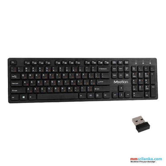 MEETION WK841 CHOCOLATE WIRELESS KEYBOARD-(6M)