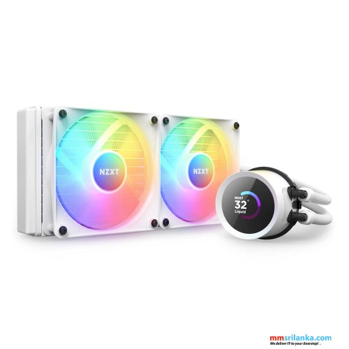 NZXT KRAKEN 240 RGB WHITE LIQUID COOLER WITH LCD DISPLAY