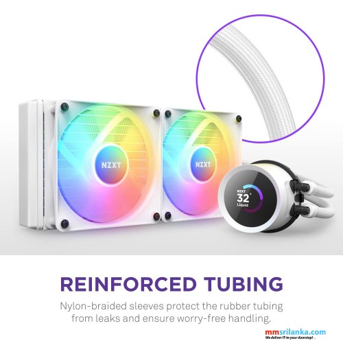 NZXT KRAKEN 240 RGB WHITE LIQUID COOLER WITH LCD DISPLAY