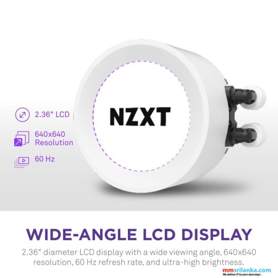 NZXT Kraken Elite 360 RGB WHITE Liquid Cooler with lcd display 