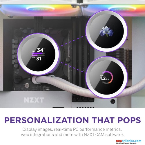  NZXT Kraken 360 RGB White Liquid Cooler with LCD Display