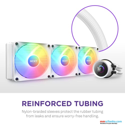  NZXT Kraken 360 RGB White Liquid Cooler with LCD Display