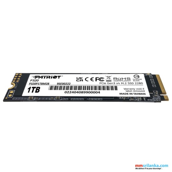 PATRIOT P320 1TB NVME PCIE GEN3X4-(5Y)