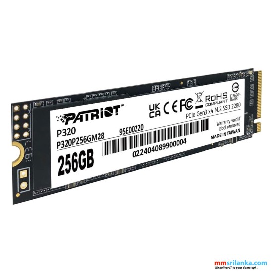 PATRIOT P320 256GB NVME PCIE GEN3X4-(5Y)